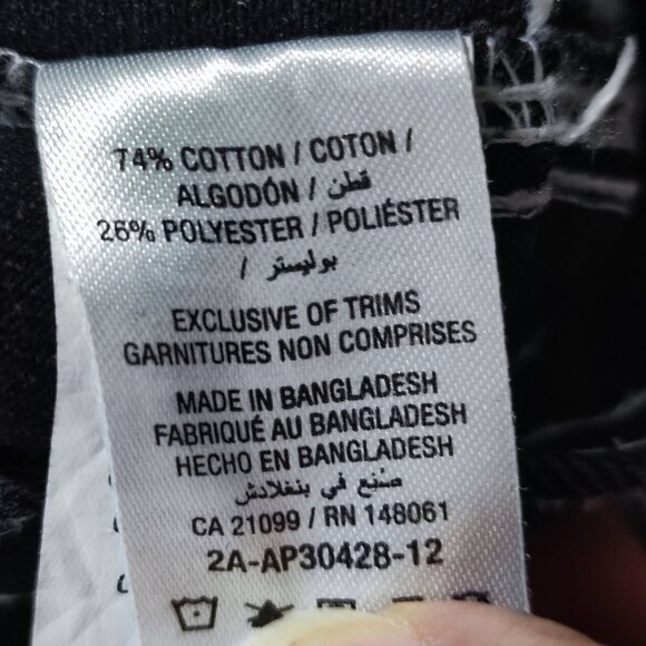 Ardene 90' Cargo Pants High Rise Women's Junior Size 05 black wide leg - Picture 5 of 11